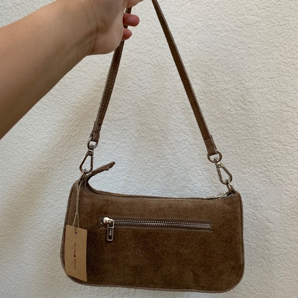 Brandy Melville brown suede shoulder bag - Picture 2 of 2